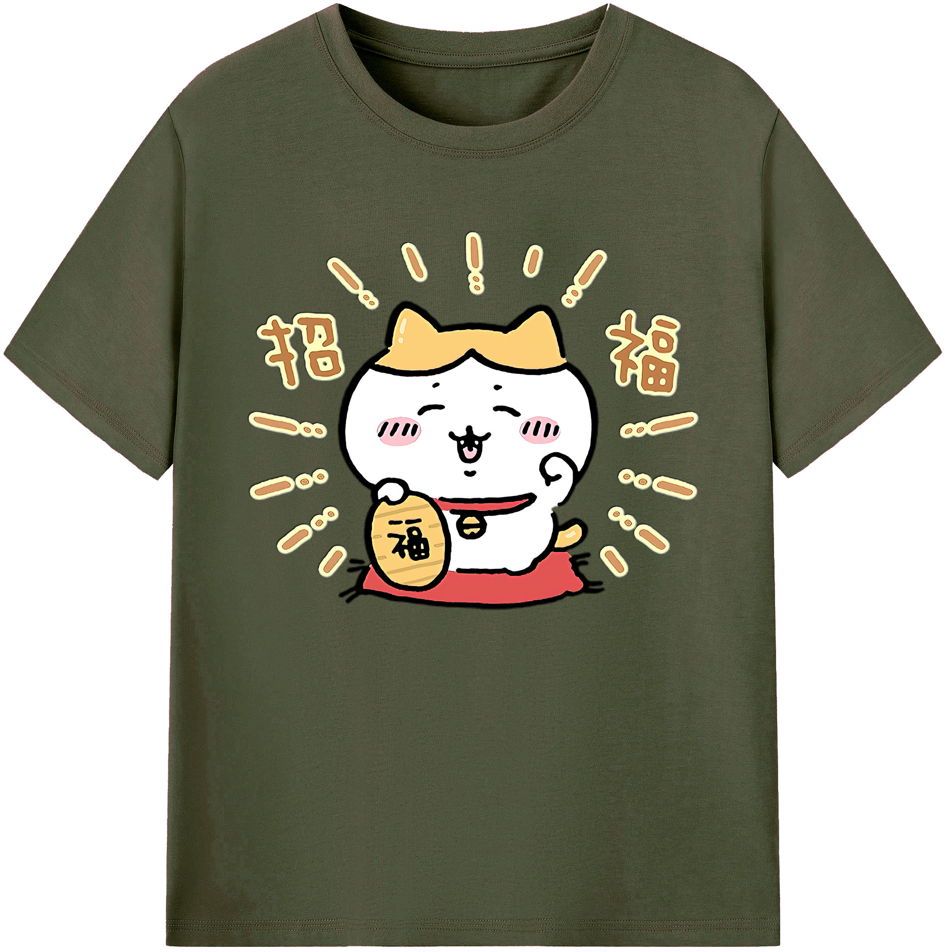 （画像用） ちいかわ ハチワレ Chii-kawa hachiware 綿100％ メンズ半袖Tシャツ｜肌触りやわらか＆通気性
